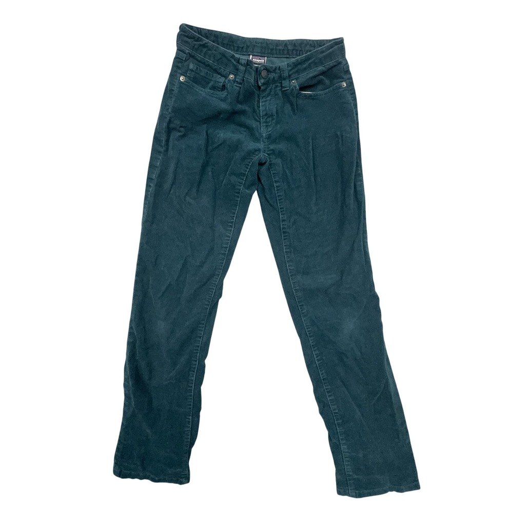 Patagonia Pants Womens 25 Green Organic Cotton Corduroy Straight Leg Stretch
